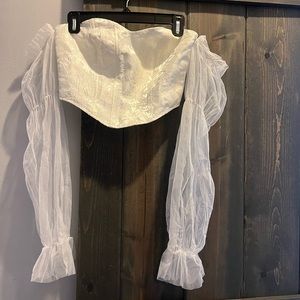 White corset top urban revivo